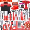 Kids Repair Toolbox Toy Set, Simulation Engineering Tools with Drill, Educational Pretend Play Gifts for Boys