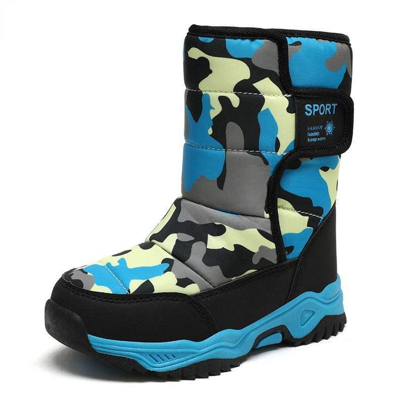 Kids' Waterproof Non-slip Winter Snow Boots with Warm Velvet Lining