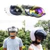 Visera Burbuja Retro de 3 Broches para Casco de Motocicleta Lente Facial Parasol