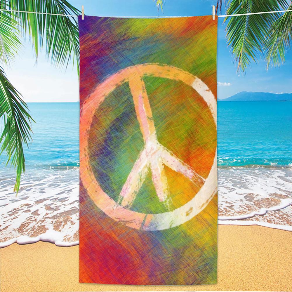 Strandlaken 2D Bedrukt Laken Groot Sneldrogend Zandvrij Strandkleed voor Volwassenen Vrouwen Mannen Handdoek voor Strand Badhanddoeken voor Volwassenen