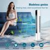 3-Speeds Intelligent 360° Air Circulation Fan Remote Control Low Noise Home Office Standing Fan Adjustable Bladeless Tower Fan