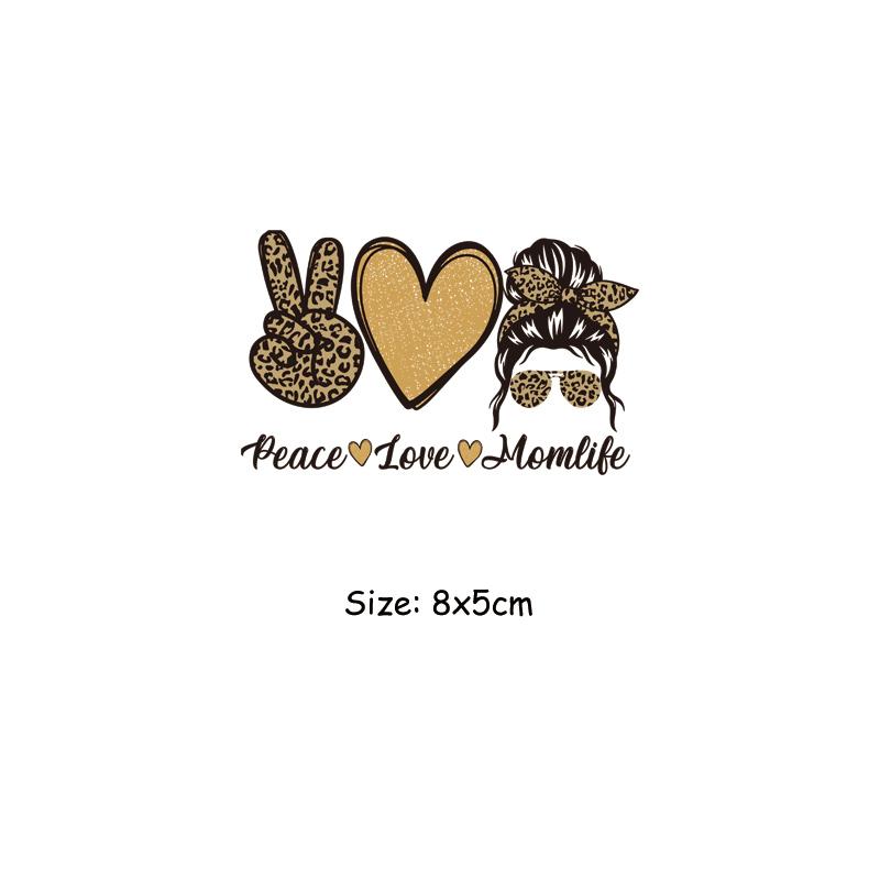 Perfect Iron On Patches Momlife Parches Ropa Clothes Stickers Heat Press Appliqued T-Shirt Diy Hoodies Iron On Transfers