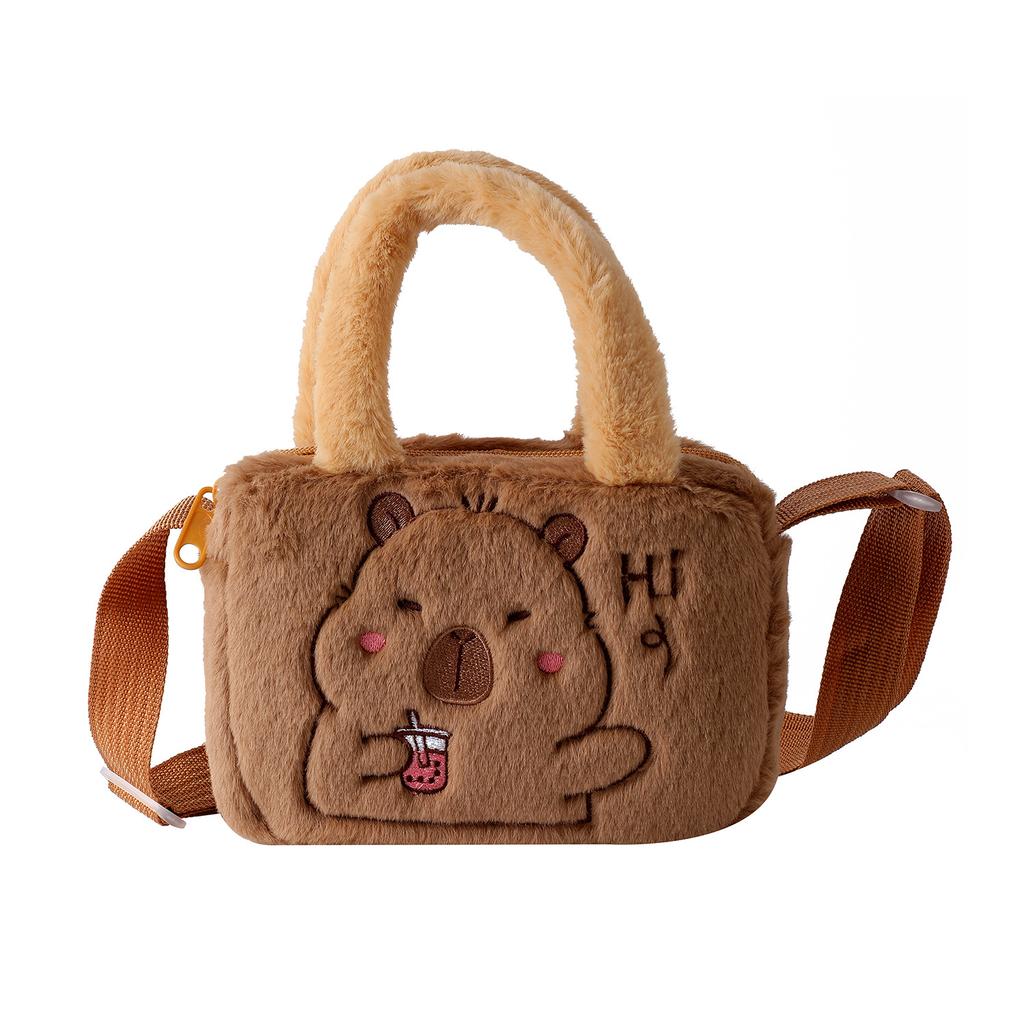 Cartoon Plush Dolphin Shoulder Bag Children's Cute Crossbody Bags for Girl Handbag Kids Crossbody Bag Coin Purse Cpin Pouch