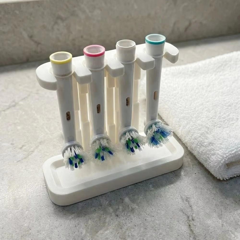 Plastic Toothbrush Head Holder 3D Printed Bathroom Storage Rack Keeps Heads Dry