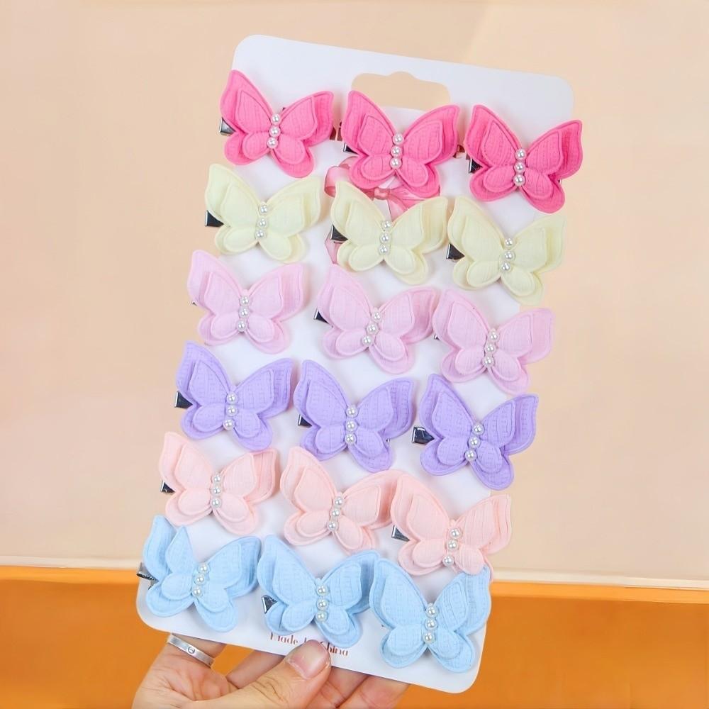Flower Shape Girls Hair Accessories Set Bowknot Elastic Hair Ties New Hair Clips Kids Daily Wear