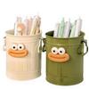 2Pcs Cartoon Pen Cup Multipurpose Desk Pen Organiser Case Makeup Brush Storage Container Office Desk Accessories