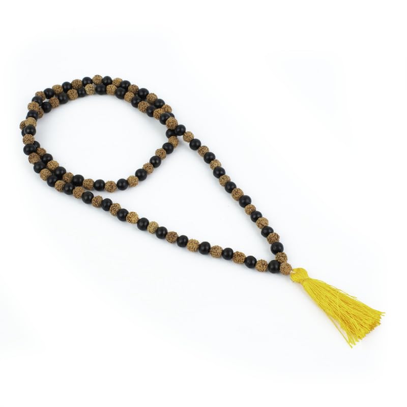 Astrotalk Divya Rudraksha Karungali Mala 8mm 108+1 Beads | Original Rudraksha and Karungali Malai for Protection & Peace