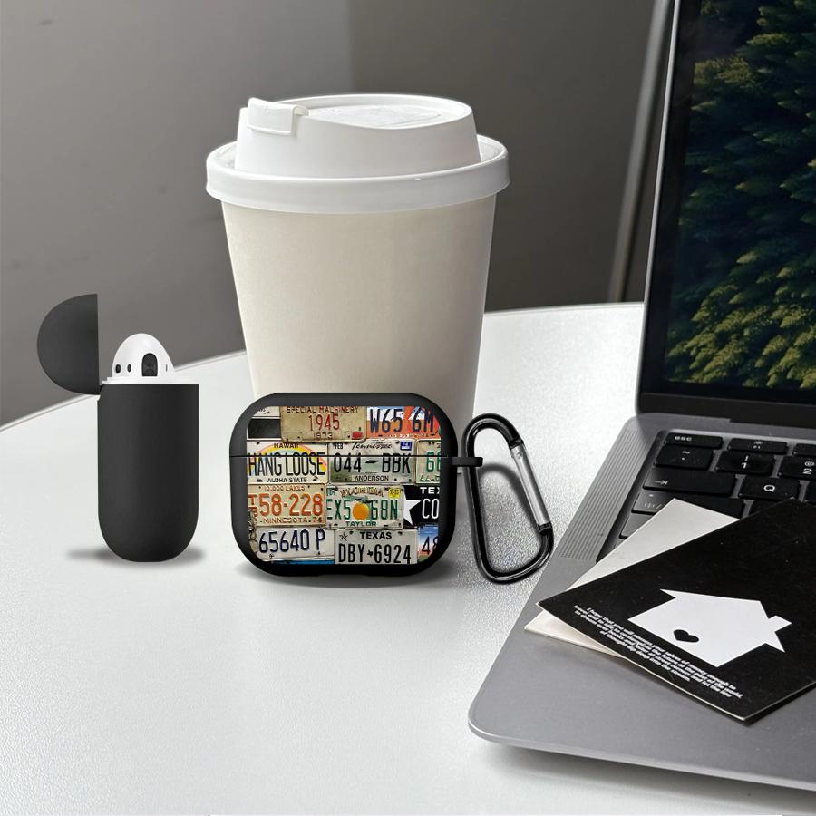 License Plate Design Earphone Cases Cover Case For Airpods Pro2 2 Pro 3 1 4 Pro3