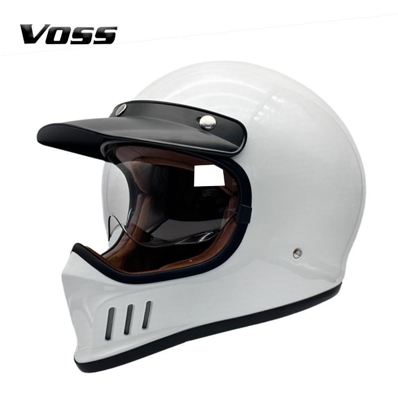 Vintage Motorcycle Full Face Helmet Chopper Retro Casco Moto Design Classic Style Retro Helmet for Motorbike Riding