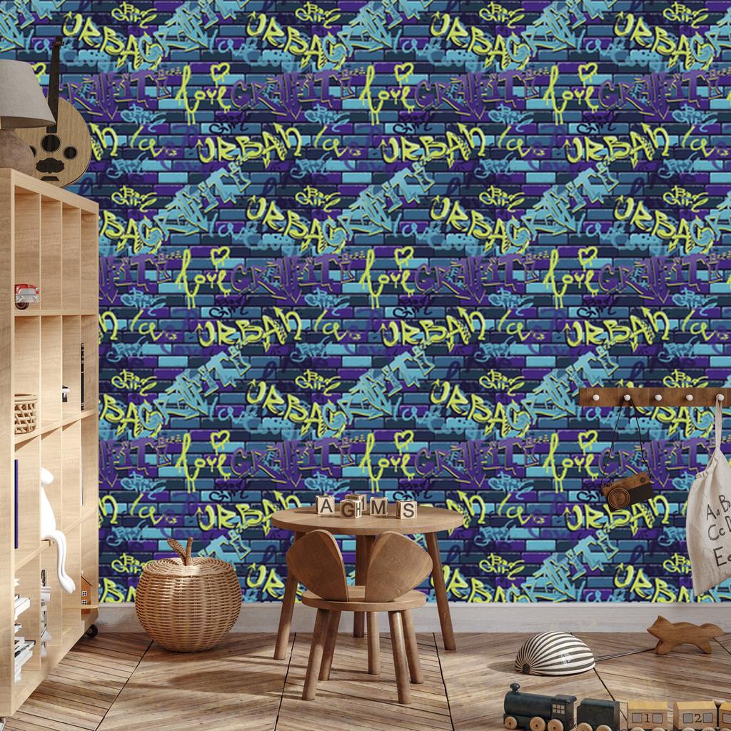 Graffiti wallpaper for living room and bedroom 50x1000
