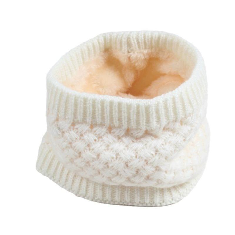 Men Women Winter Knitted Infinity Scarf Polar Fleece Neck Warmer Snood Extreme Warm for Youth Boys Girls