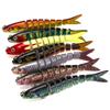 Multi-color 9cm/7g Bionic Multi-jointed Fish Lure with Rattling Beads for Sea Fishing.