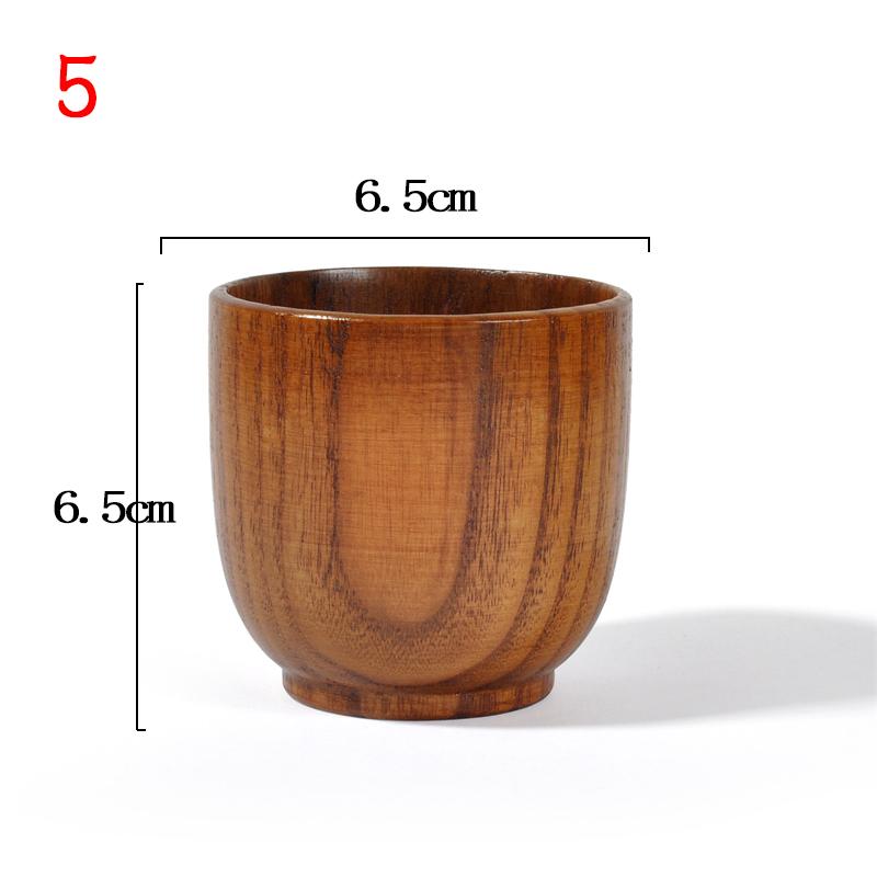 Wooden Cup Wood Coffee Tea Beer Juice Milk Water Mug Coffee Beer Mug with Wood Handle Retro Office Kitchen Drinkware Accessories