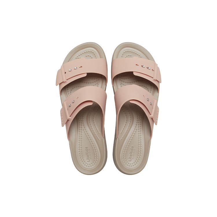 Crocs Lightweight Breathable Non-Slip Slide Sandals Women Footwear Pink Brown 207431-6RL