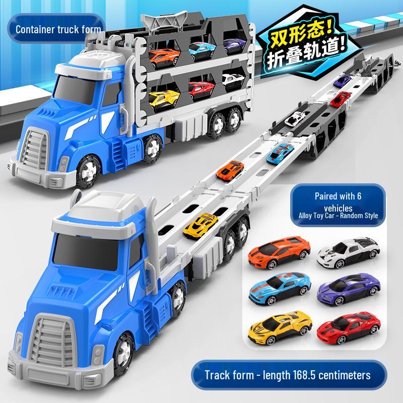 Cross-Border Large Container Truck Toy with Ejection and Deformation Features
