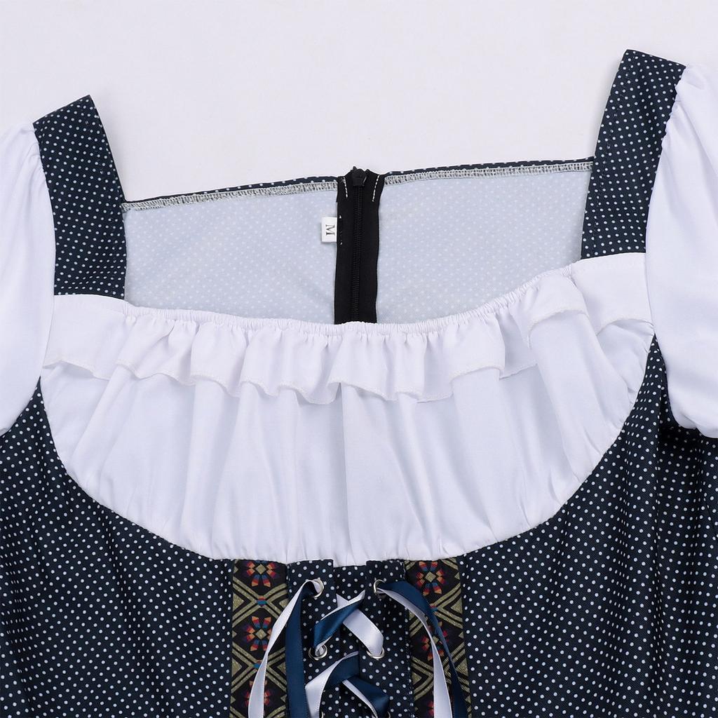 Women's Short Sleeve Tie-Back Costume Dress for Themed Parties