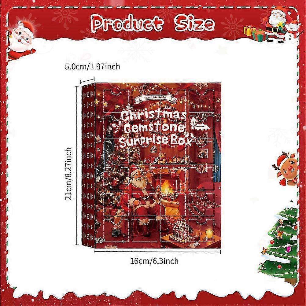 Educational mineral advents calendar for boys girls, 24 Days of Unique Gemstone-Surprises, Unique Present Giving Moments!ZZ51