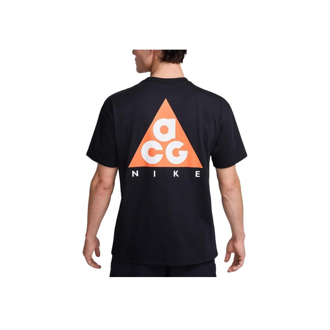 

Футболка Nike Max90 ACG Back Logo Print, влагоотводящая, свободная, удобная, модная, с коротким рукавом, мужские топы, черного цвета HJ0799-010 2XL