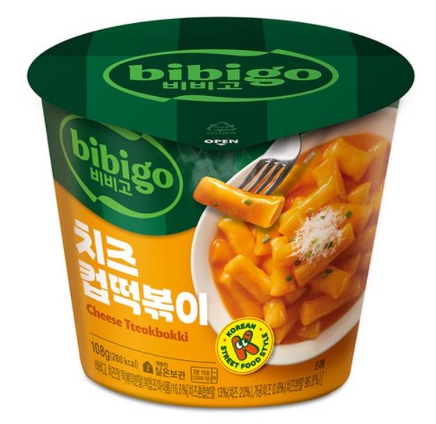 bibigo Cheese Cup Tteokbokki 108g – Spicy Korean Instant Rice Cake Snack