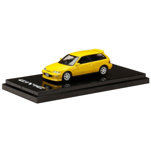 Hobby Japan HJ64 1/64 Scale Honda Civic (EF9) SiR II Customized Version Yellow (Custom Color) Finished Model HJ641031CY