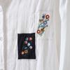 Spring Autumn Embroidered Shirt Cotton Doll Collar Vintage Artistic Versatile Top