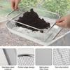 Malla Tamizadora de Suelo de Acero Inoxidable Filtro de Arena y Roca Herramienta de Jardinería Compacta Tamizador de Compost para Mezcla de Suelo