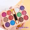 Children's Day Sparkling Eyeshadow Palette - Pearlescent Glitter In Blue, Green, Purple for Stage Makeup