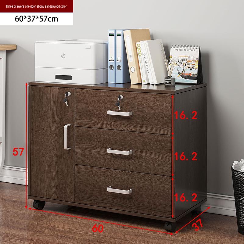 Office Mobile Filing Cabinet with Lock, Wheels, and Drawers