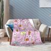 Rilakkuma Korilakkuma Cute Bear Knitted Blankets Flannel Kiiroitori Cartoon Ultra-Soft Throw Blanket Outdoor Quilt Multifunction