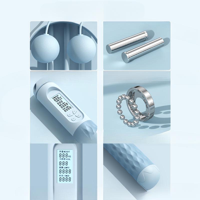 Skipping Rope Intelligent Cordless Counting Load-bearing Steel Wire Rope Student Sports Goods Big Ball Skipping Home Fitness Rope.