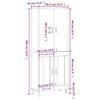 VidaXL Buffet haut Noir 69,5x34x180 cm Bois d'ingénierie 3195748