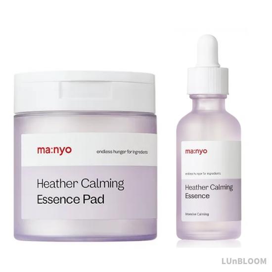 

MANYO FACTORY Heather Calming Duo Set (Pad 60 Sheets + Essence 50ml)