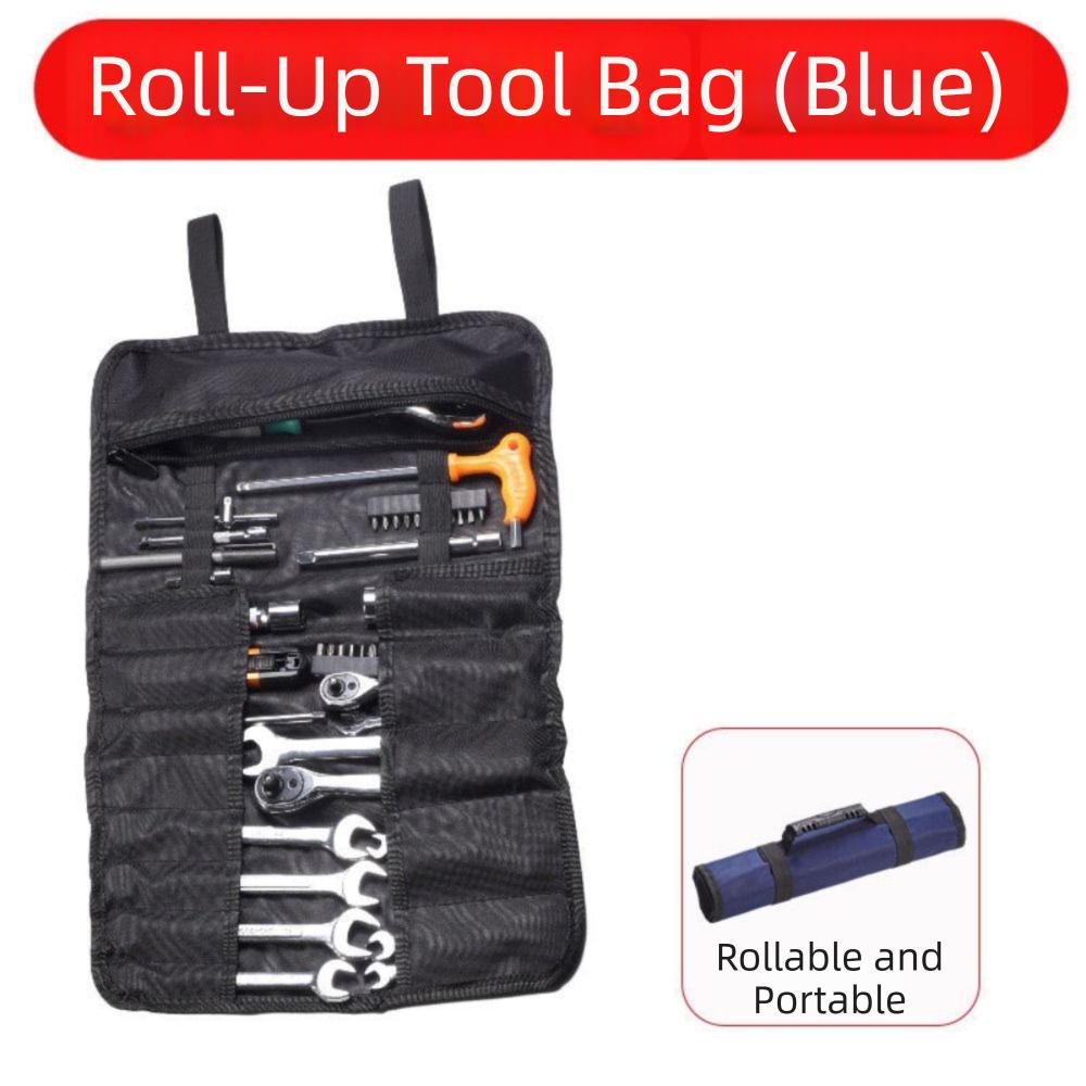 Heavy Duty Canvas Tool Bag Canvas Material Multi-Purpose Tool Pouch Electrician Tools синий