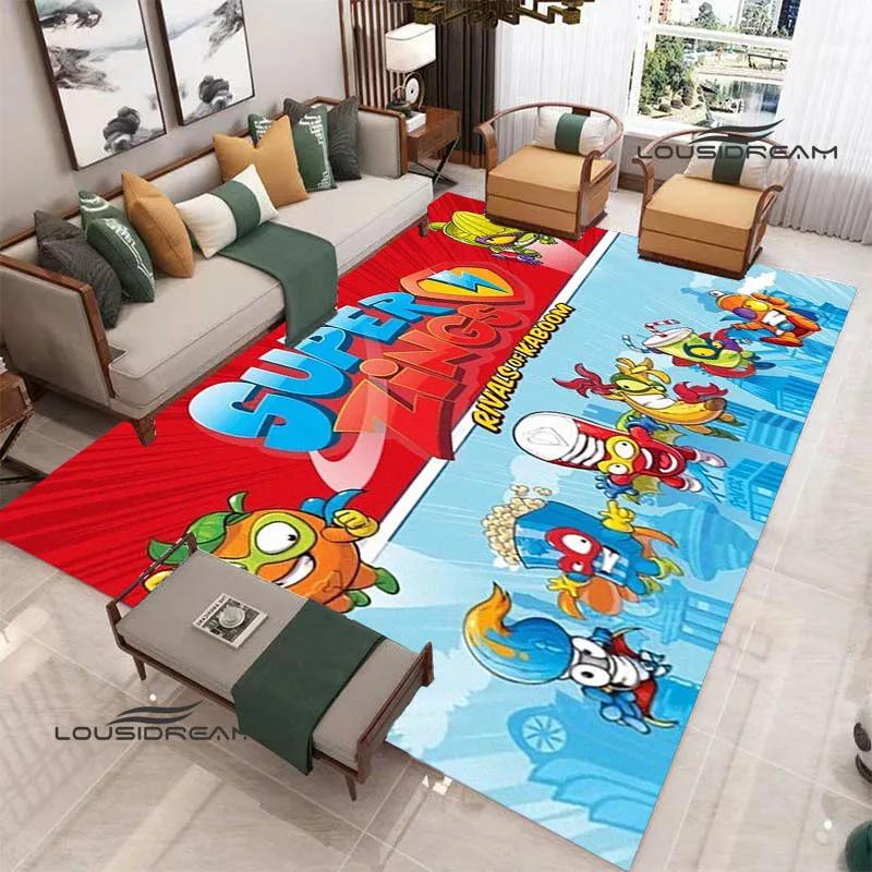 Cute cartoon Super Zings printed carpet Non-slip carpet Yoga mat door mat photography props kitchen mat area rug birthday gift