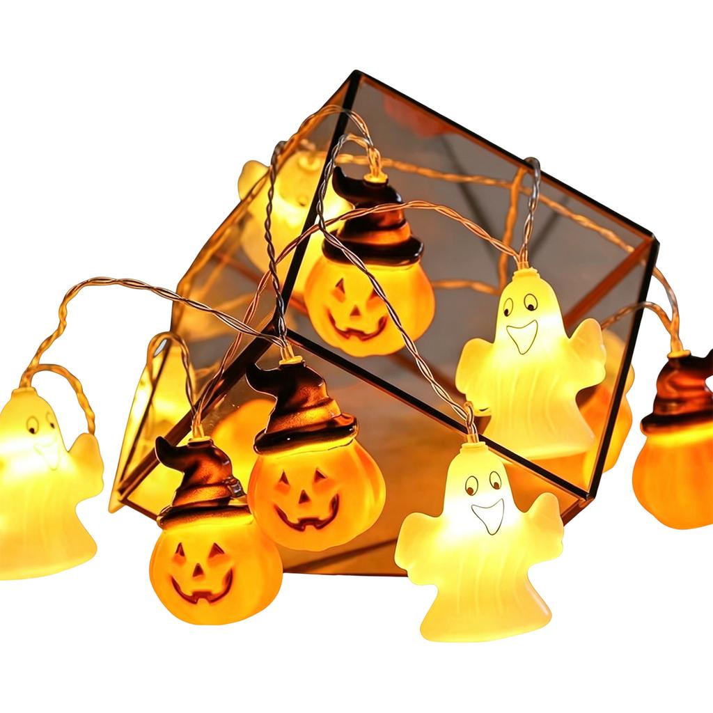 Halloween String Lights with LED Pumpkin and Lights for Outdoor Holiday Decoration