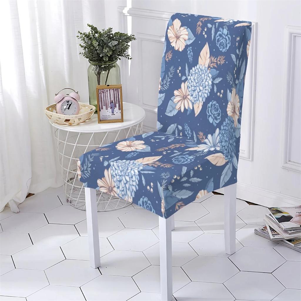 Plant Style Computer Chair Cover Extensible Chair Cover Flowers Pattern Elastic Dining Room Chairs Covers Home Covers for Chairs