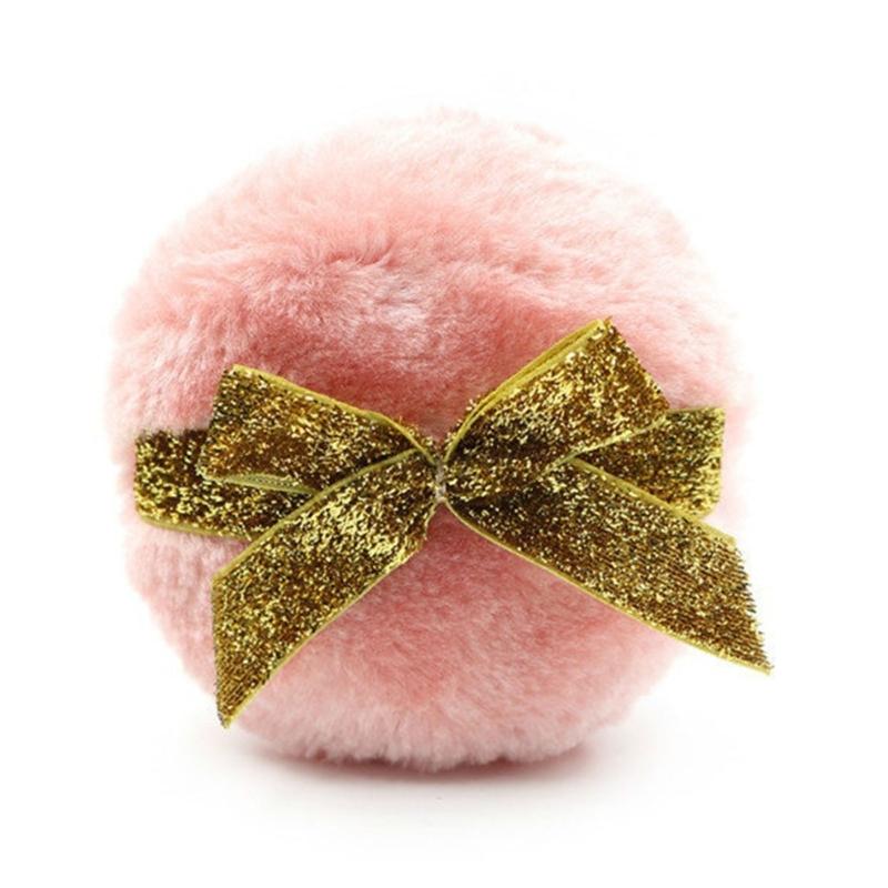 Large Body Powder Puff Glass Storage Jar With Dustproof Lid For Cosmetic Cotton Swabs Makeup Equipment