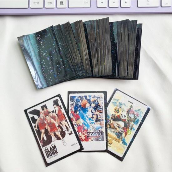 Fialový snílek barevný obal na fotokartu hvězdný hologram obal na fotku, populární korejská hra