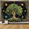 Vintage Wall Tapestry with Tree of Life by Zussun