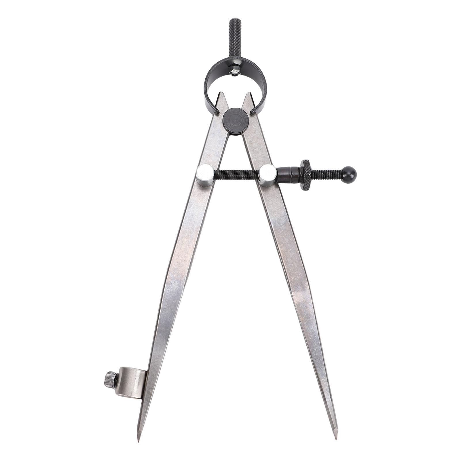 

6 Inch Leather Creaser with Pencil Holder Spacing Spring Wing Divider Caliper for Woodworking Drafting