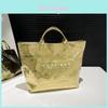 Borsa Tote Minimalista Urbana da Donna con Colore Solido, Stampa di Lettere e Texture Coccodrillo per Uso Quotidiano