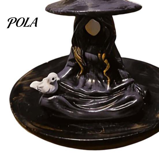 Halloween Bird Feeder Meditating Witch Feeder, Outdoor Hanging Multiple Birds Waterproof Resin for Garden Decoration Spooky