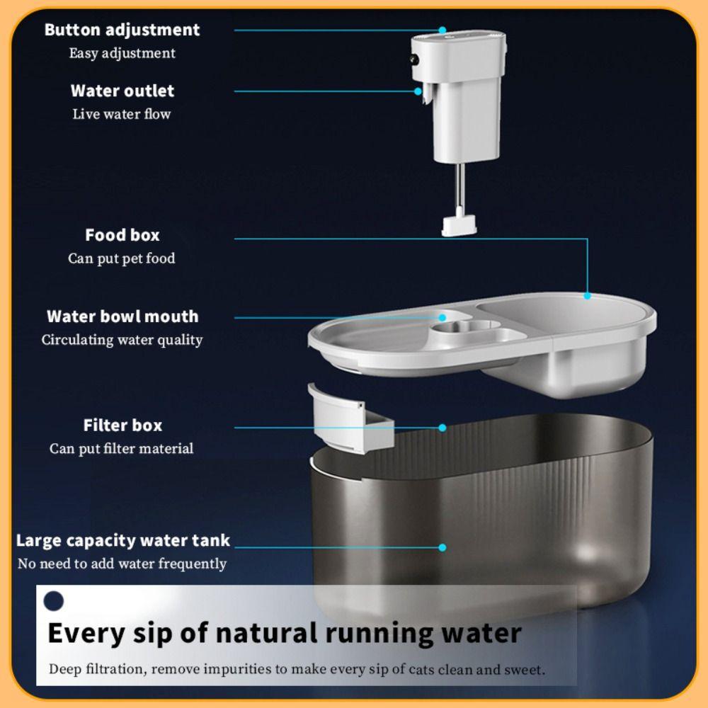 Circulation Filtration Pet Automatic Feeder 2in1 Cat Water Dispenser  Pet Supplies
