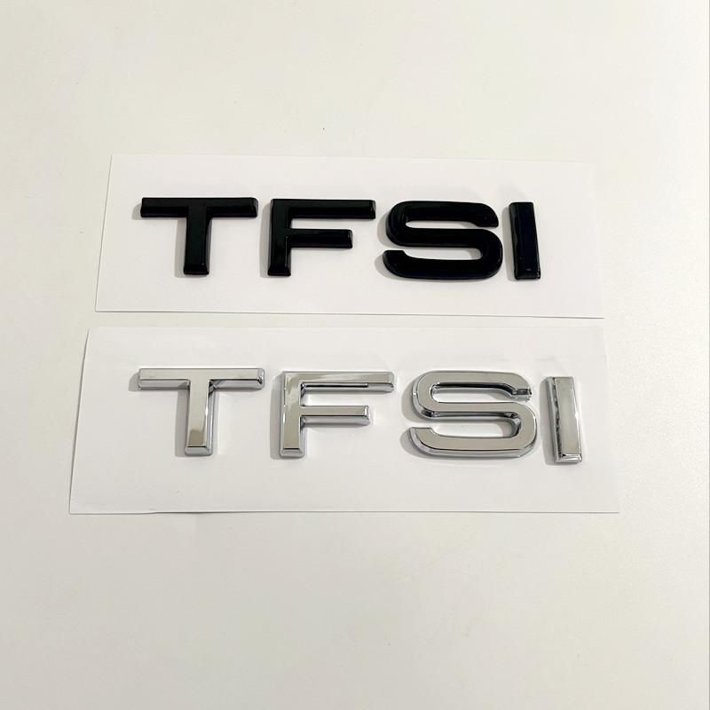 3D ABS Black TFSI Logo Letters Car Trunk Emblem Badge For A3 A4 A5 A6 A7 A8 Q2 Q3 Q5 Q7 Q8 TFSI Sticker Accessories
