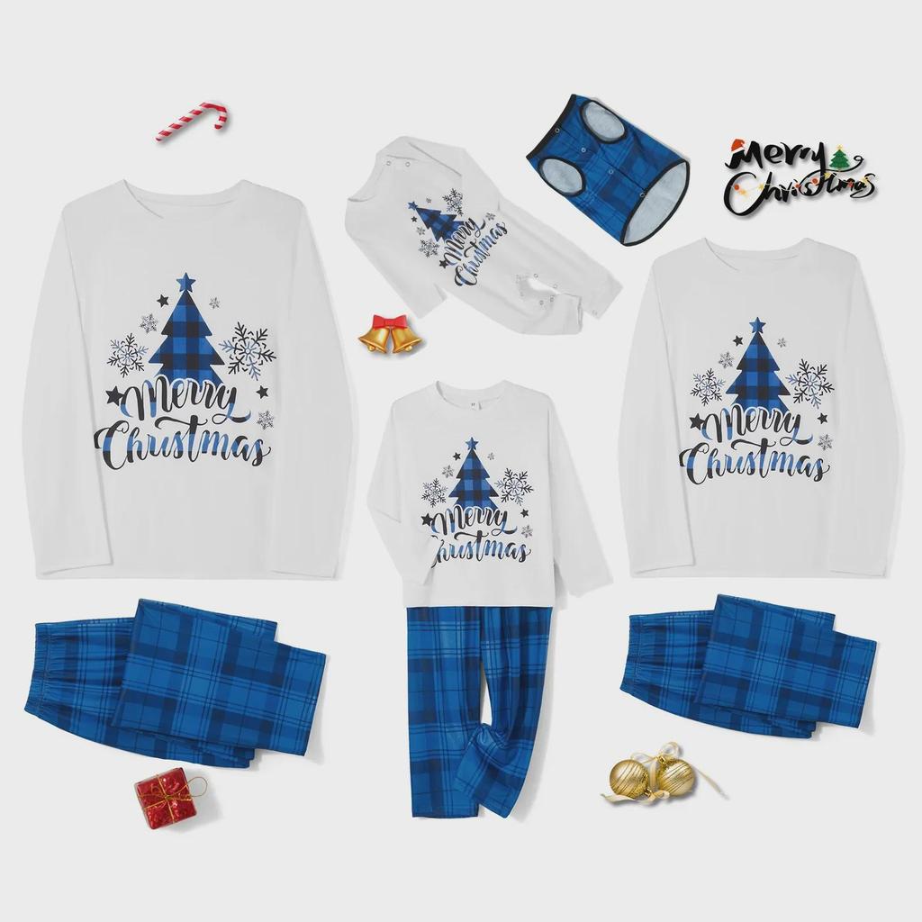 2024 Christmas Parent-Child Pajama Sets - European & American Style Two-Piece Homewear