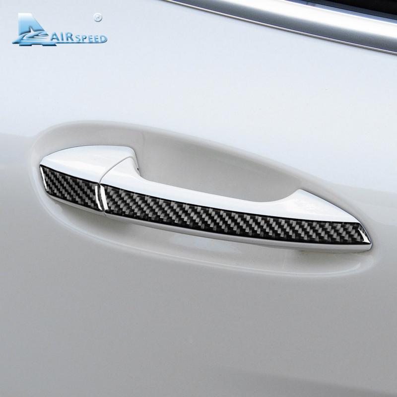 Airspeed for Mercedes Benz A Class 2013-2018 CLA 2013-18 GLA 15-16 LHD Carbon Fiber Exterior Door Handle Cover Trim Car