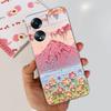 For Cover Oppo A58 4G CPH2577 Case Love Heart Butterfly Cover Shell For Oppo A78 5G 4G CPH2565 Soft Clear TPU Bumper Etui