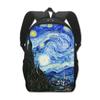 Hvězdná noc Slunečnice Polibek Olejomalba Batoh Van Gogh Monet Klimt Školní tašky Ženy Muži Batoh Student Batohy na notebook