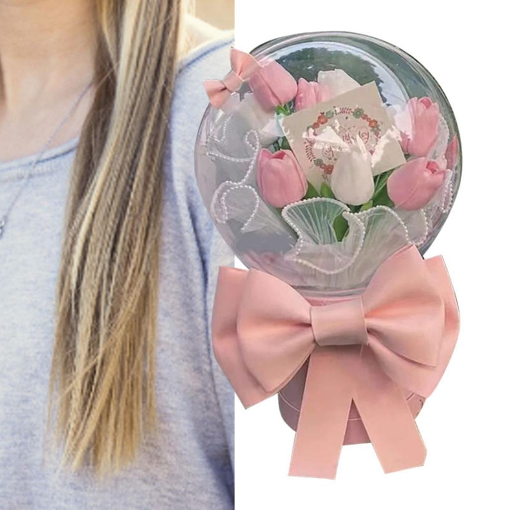 DIY Tulip Bouquet for Girlfriend Handcraft Exquisite Artificial Flowers Bouquets Fake Flowers for