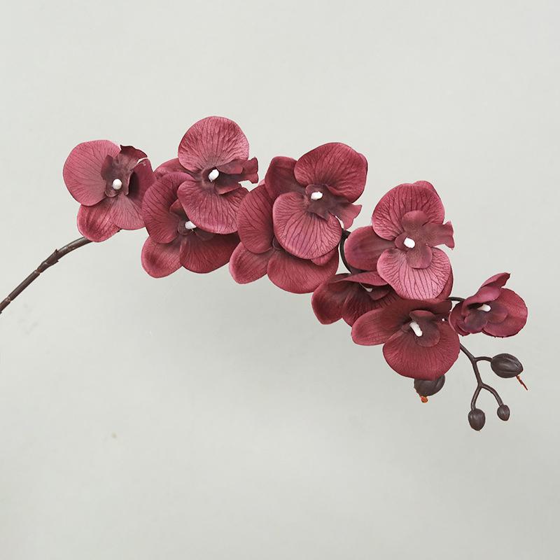 69Cm 3D New Artificial Phalaenopsis Flower Branches Real Touch Faux Butterfly Orchid Stems Floral Arrangement Wedding Home Decor